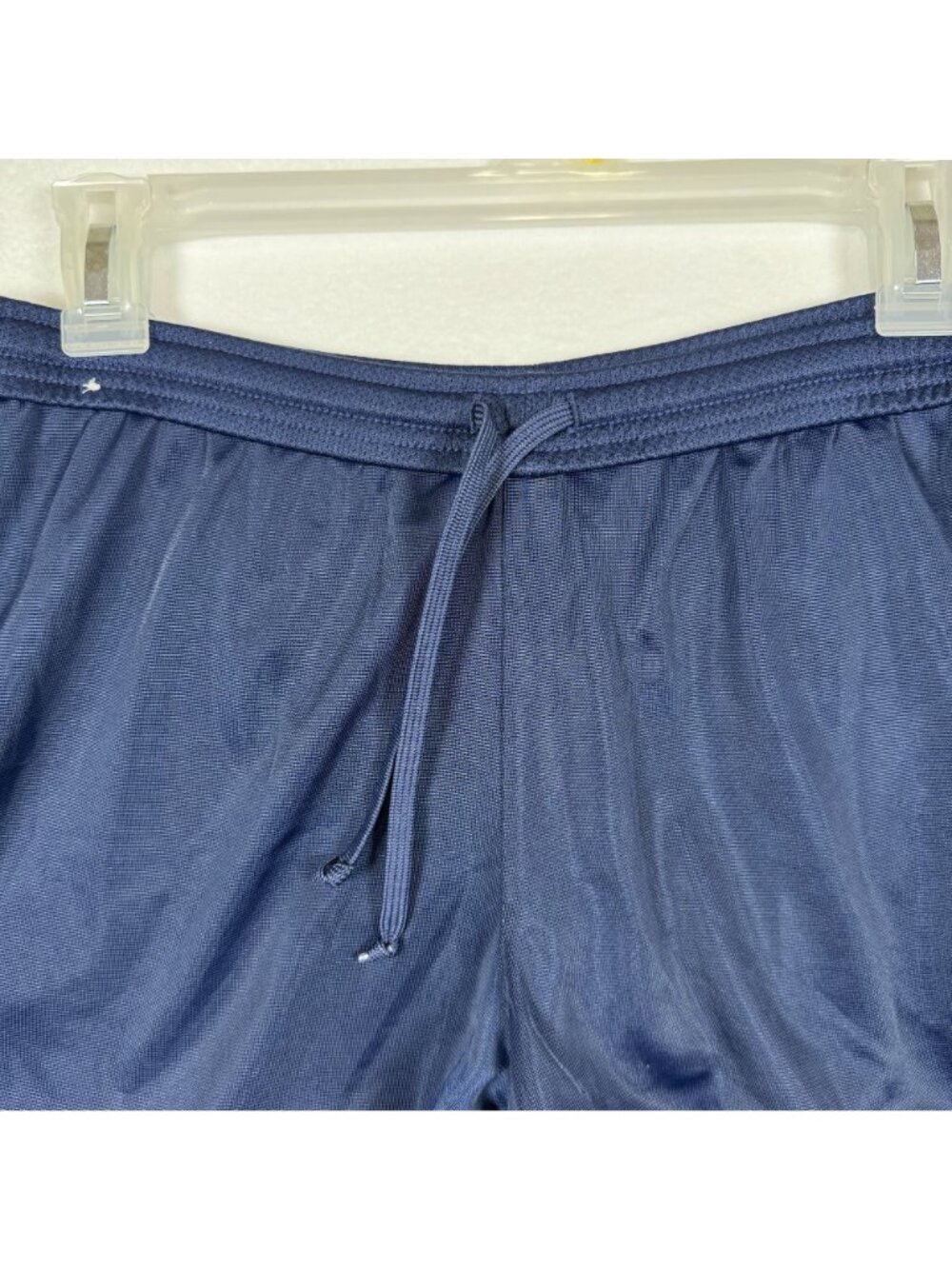 Adidas Navy Blue Athletic Shorts With White Stripes Drawstring Waist Size M - Picture 3 of 9